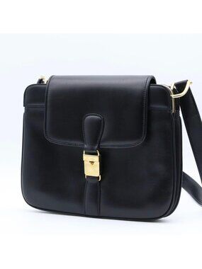 Gucci Shoulder Bag Vintage Leather Black